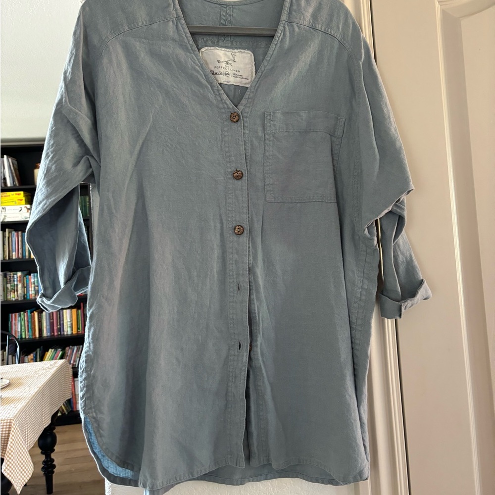NotPerfectLinen Oversized Linen Shirt ( Livorno)